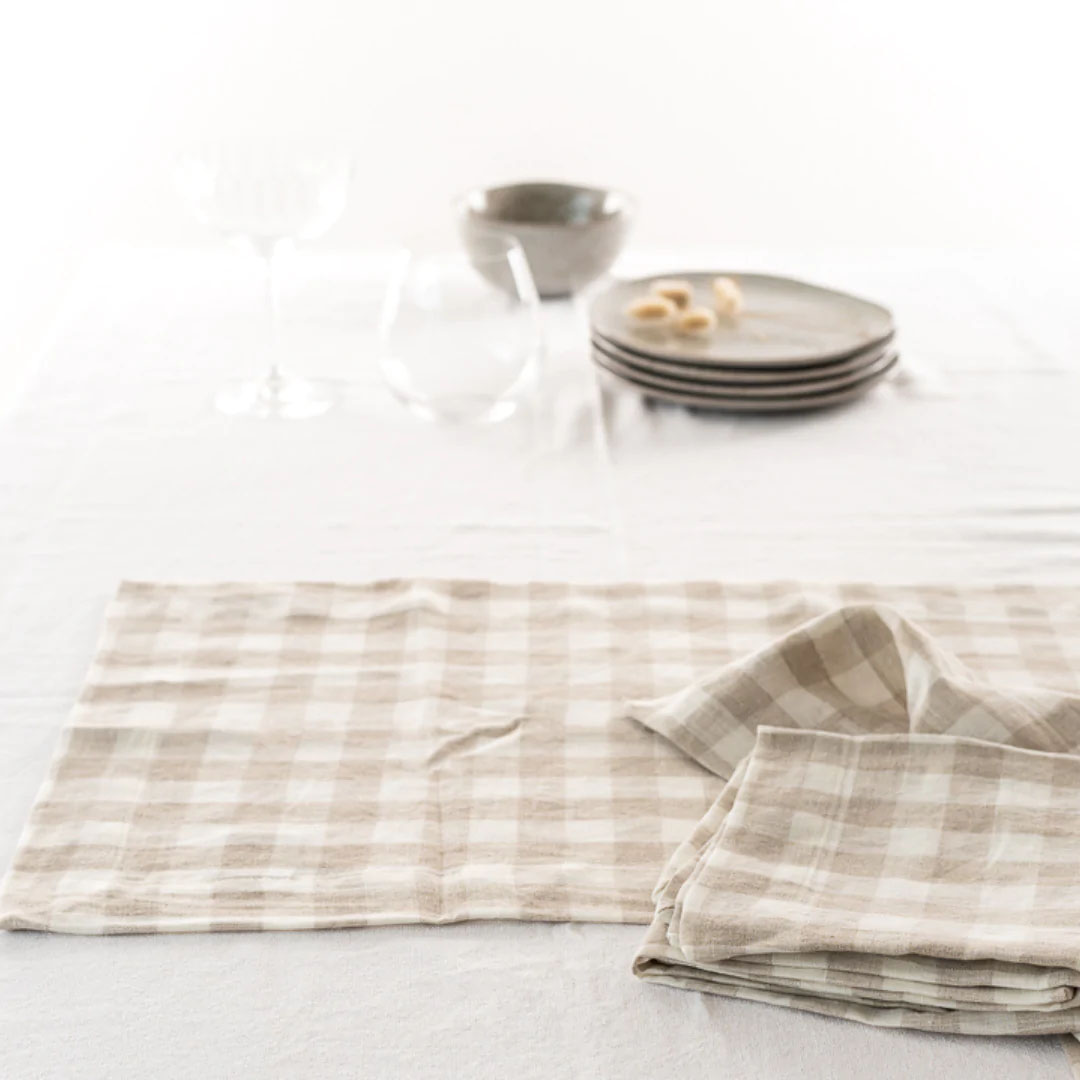 Home Lab 100% French Linen Placemat 50x35cm Set Of 4